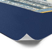 Decoratieve Aziatische urine in blauw en wit Poster (Hoek)