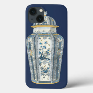 Decoratieve Aziatische URL in blauw & wit Case-Mate iPhone Case