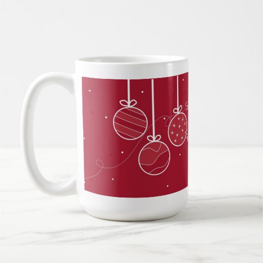 Decoratieve Baby's Eerste Kerstmis Koffiemok (Links)
