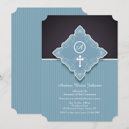 Decoratieve badge uitnodiging (Voorkant / Achterkant)