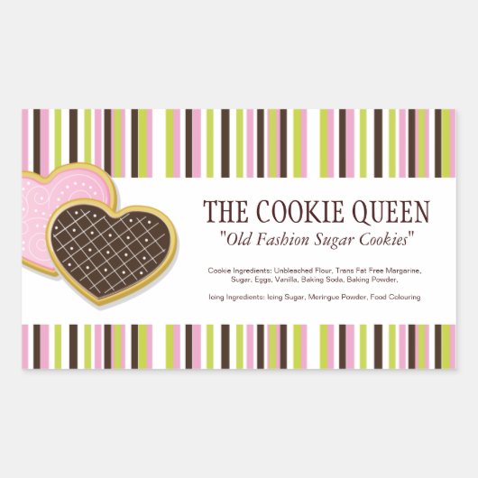 Decoratieve Bakkerij Ingrediënten Etiketten (Voorkant)