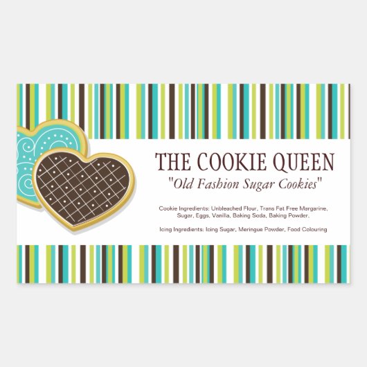 Decoratieve Bakkerij Ingrediënten Etiketten (Voorkant)