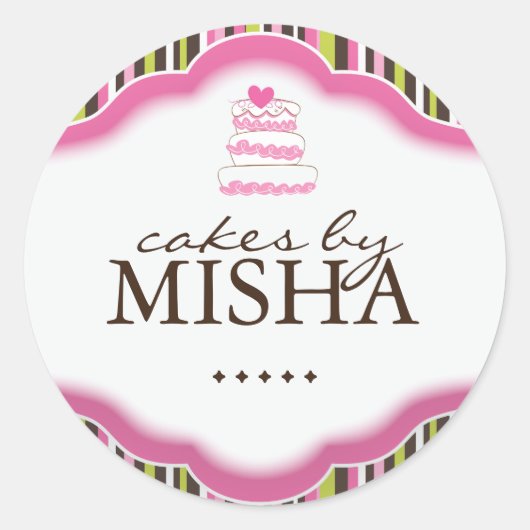 Decoratieve bakkerij-stickers ronde sticker (Voorkant)