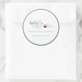 Decoratieve bakkerijverpakkingen ronde sticker (Tas)