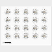 Decoratieve Bauble Christmas Retouradres Ronde Sticker (Vel)