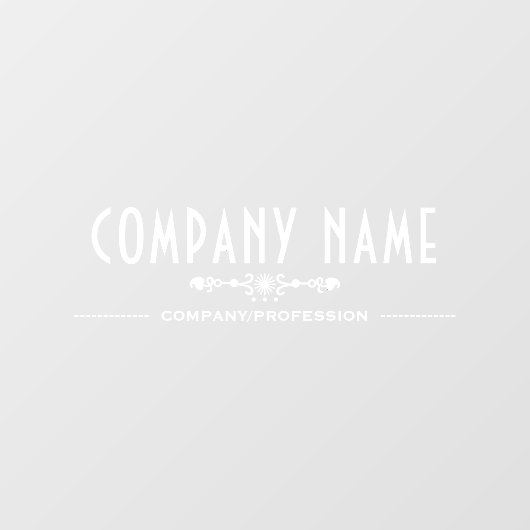 Decoratieve bedrijfsnaam raamsticker (Vel)