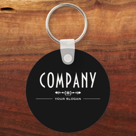 Decoratieve bedrijfsnaam sleutelhanger (Achterkant)