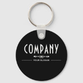 Decoratieve bedrijfsnaam sleutelhanger (Achterkant)