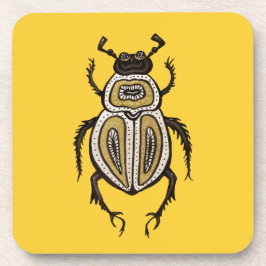 Decoratieve Beetle Entomology Art Bier Onderzetter