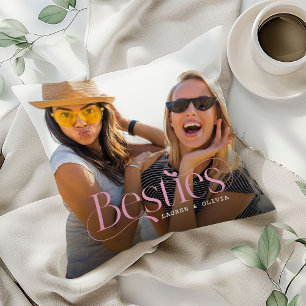 Decoratieve BESTIES, Beste Vrienden Overlay Foto Kussen