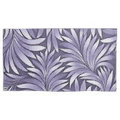 Decoratieve bladeren in Amethyst en White Kussensloop (Voorkant-Links)
