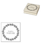 Decoratieve bladeren Retouradres Rubber Stamp Rubberstempel (Gestempeld)