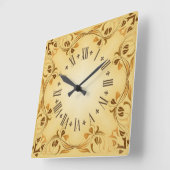 Decoratieve bladeren vierkante klok (Hoek)