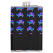 Decoratieve blauwe schildpadden heupfles (Achterkant)