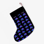 Decoratieve blauwe schildpadden kleine kerstsok (Achterkant (Hangend))