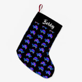 Decoratieve blauwe schildpadden kleine kerstsok (Voorkant (Hangend))