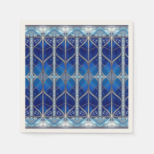 Decoratieve blauwe servet