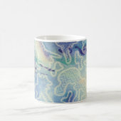 Decoratieve blauwe toon Abstracte klassieke Mok (Center)