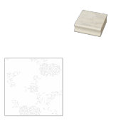 Decoratieve Bleke grijze houten kunststempel Rubberstempel (Gestempeld)