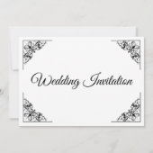 Decoratieve bloeiende hoeken Weddenschap Kaart (Achterkant)