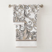 Decoratieve bloeit veelkleurig bad handdoek (Insitu)