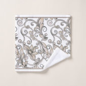 Decoratieve bloeit veelkleurig bad handdoek (Wasdoekje)