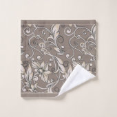 Decoratieve bloeit veelkleurig bad handdoek (Wasdoekje)