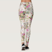 Decoratieve bloem naadloos met gele parel leggings (Achterkant)