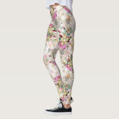 Decoratieve bloem naadloos met gele parel leggings (Links)