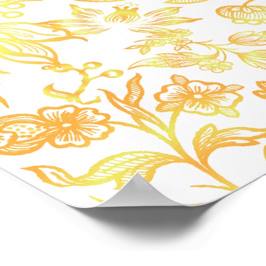 Decoratieve bloemen 13 poster (Hoek)