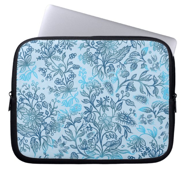 Decoratieve bloemen 15 laptop sleeve (Voorkant)
