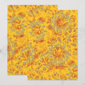 Decoratieve bloemen 16 bedankkaart (Voorkant / Achterkant)
