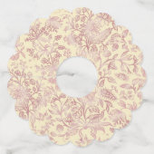 Decoratieve bloemen 18 wijnglaslabel (Voorkant)
