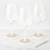 Decoratieve bloemen 18 wijnglaslabel (Set)