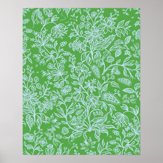 Decoratieve bloemen 1 poster (Voorkant)