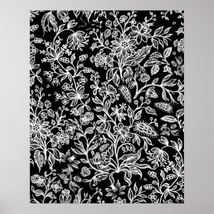 Decoratieve bloemen 21 poster