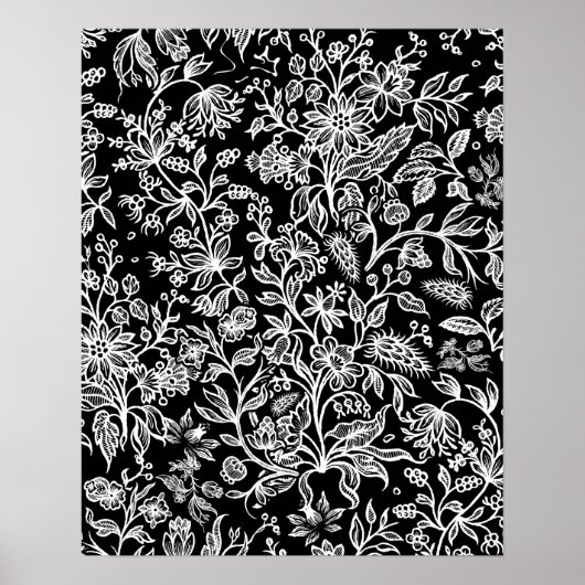 Decoratieve bloemen 21 poster (Voorkant)
