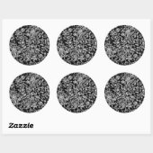 Decoratieve bloemen 21 ronde sticker (Vel)