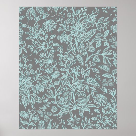 Decoratieve bloemen 8 poster (Voorkant)