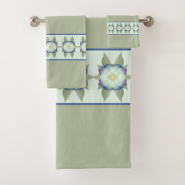 Decoratieve Bloemen Accented Modern Bad Handdoek