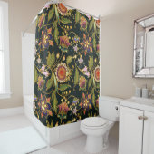 Decoratieve Bloemen: Acryl Gouden Paarse. Douchegordijn (In situ)