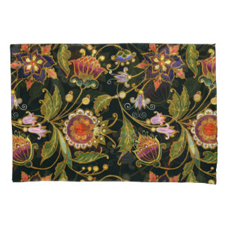 Decoratieve Bloemen: Acryl Gouden Paarse. Kussensloop