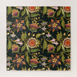 Decoratieve Bloemen: Acryl Gouden Paarse. Legpuzzel