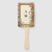 Decoratieve Bloemen Art Nouveau bruiloft Handwaaier (Voorkant)