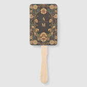Decoratieve Bloemen Art Nouveau bruiloft Handwaaier (Voorkant)