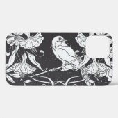 Decoratieve Bloemen Bird Nouveau Poster Case-Mate iPhone Case (Achterkant (horizontaal))