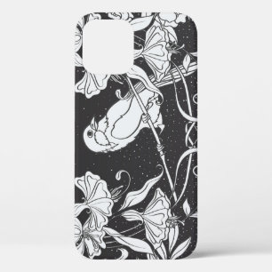 Decoratieve Bloemen Bird Nouveau Poster Case-Mate iPhone Case