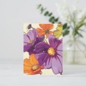 Decoratieve bloemen briefkaart (Staand voorkant)