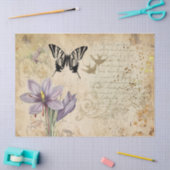 Decoratieve bloemen Butterflies Ephemera ontkoppel Tissuepapier (Craft)