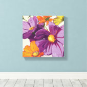 Decoratieve bloemen canvas afdruk (Insitu (Houten vloer))